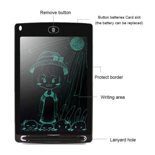 Portátil 8.5 polegada lcd escrita tablet desenho graffiti eletrônico almofada de escrita mensagem placa gráfica rascunho papel com caneta escrita - Image 11