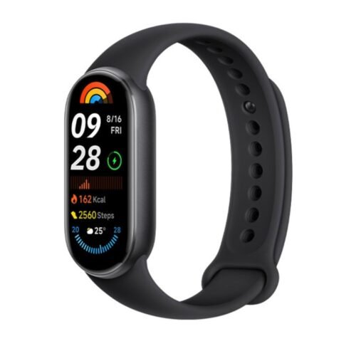 Xiaomi Smart Band 9 Global original, tela AMOLED de 1,62 polegadas, relógio inteligente à prova d'água de 5 ATM, com suporte para monitor de oxigênio no sangue/frequência cardíaca, Smart Band 9 Global Black, Smart Band 9 Global Silver