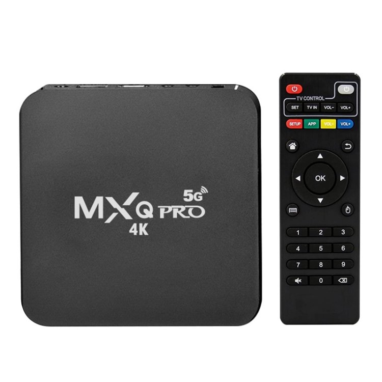 MXQ 4K Full HD RK3229 Quad Core KODI Android 9.0 TV Box com controle remoto