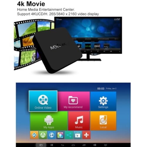 MXQ 4K Full HD RK3229 Quad Core KODI Android 9.0 TV Box com controle remoto - Image 9