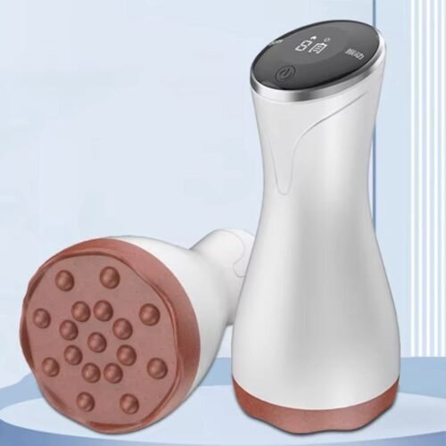 Pedra de acupuntura elétrica compressa quente massageador vibratório de corpo inteiro universal aparelho gua sha ajustável de 9 velocidades - Image 2