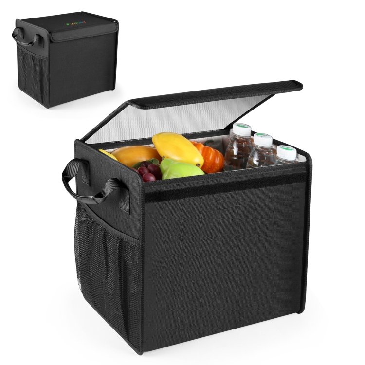 Bolsa organizadora de porta-malas de veículo FunAdd dobrável para armazenamento Fresh Box, 33x25.5x30.5cm