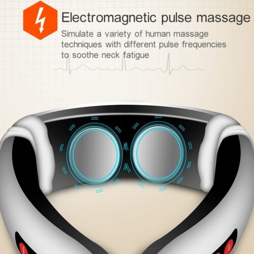 Carregamento USB 1300 mAh elétrico nas costas, pescoço, ombro, pulso elétrico, choque elétrico, massageador corporal - Image 6