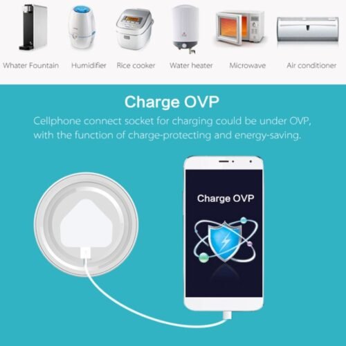 Miniplugue WiFi de forma redonda 10A APP para controle remoto e controle remoto Soquete inteligente funciona com Alexa e Google Home, CA 100-240V, conector americano - Image 12