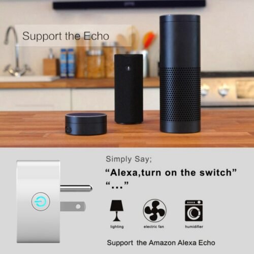 Miniplugue WiFi de forma redonda 10A APP para controle remoto e controle remoto Soquete inteligente funciona com Alexa e Google Home, CA 100-240V, conector americano - Image 14