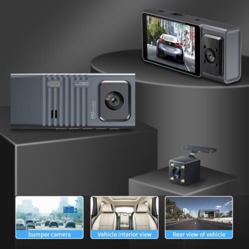 Lente de câmera de 3 polegadas com tela IPS de 3 polegadas WiFi Car Dash Cam 1080P Night Vision Dash Camera para carros - Image 2