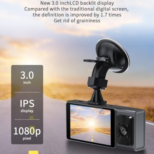 Lente de câmera de 3 polegadas com tela IPS de 3 polegadas WiFi Car Dash Cam 1080P Night Vision Dash Camera para carros - Image 6
