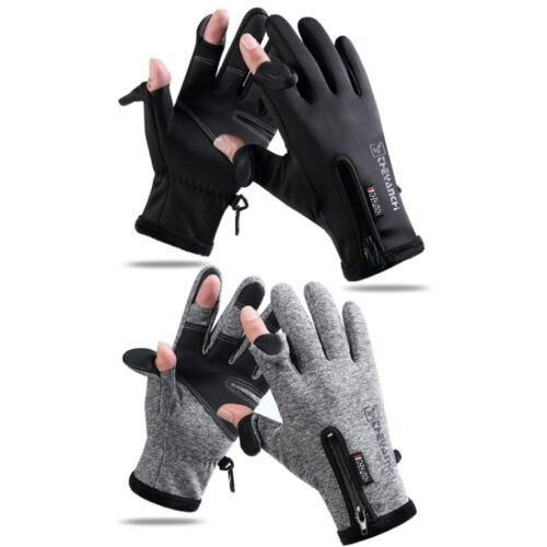 Luvas quentes para esportes ao ar livre para pesca sem dedos com tela sensível ao toque, M, L, XL, XXl - Image 2